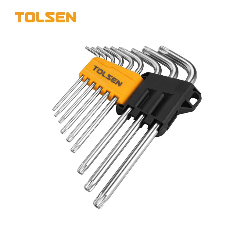 9PCS TORX LONG ARM HEX KEY SET - TOLSEN® Tools