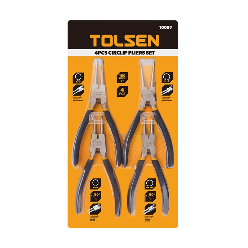 Tolsen 4pcs circlip pliers set in retail packing