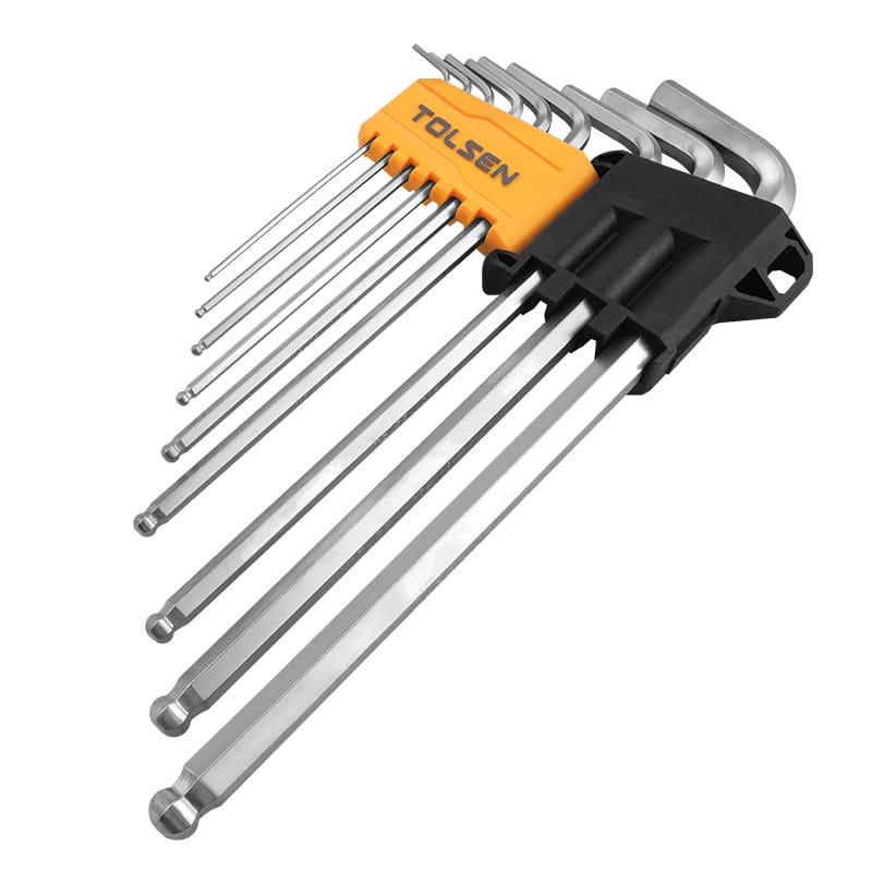 Tolsen 9pcs ball point extra-long arm hex key set