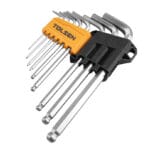 Tolsen 9pcs ball point long arm hex key set