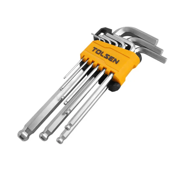 Tolsen 9pcs ball point long arm hex key set folded
