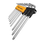 Tolsen 9pcs torx extra-long arm hex key set