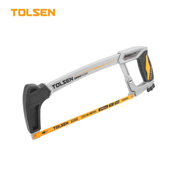 TOLSEN EnduFrame 12-Inch (300mm) High Tension Hacksaw Frame with HSS Bi-Metal Blade (24T) for Metal and Pipe Cutting