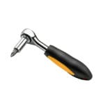 TOLSEN ratchet handle equipped with a bit adapter socket and a Phillips screwdriver bit.