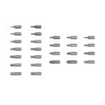 Close-up of the screwdriver bits assortment included in the TOLSEN set, featuring Hex, Torx, Phillips, and Slotted types.