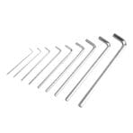 Tolsen 9pcs extra-long arm hex key set displayed in descending size order