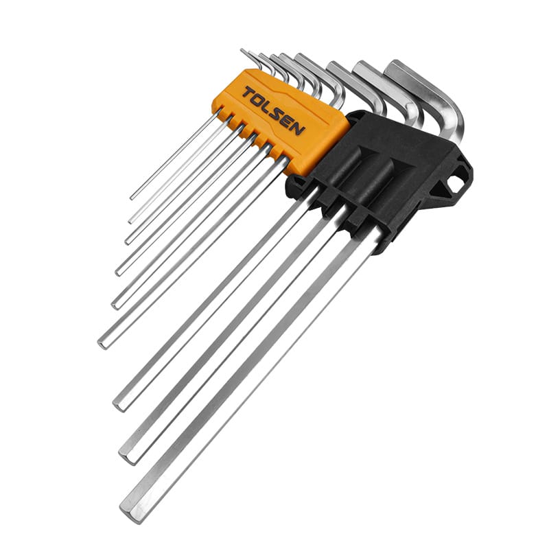Tolsen 9pcs extra-long arm hex key set