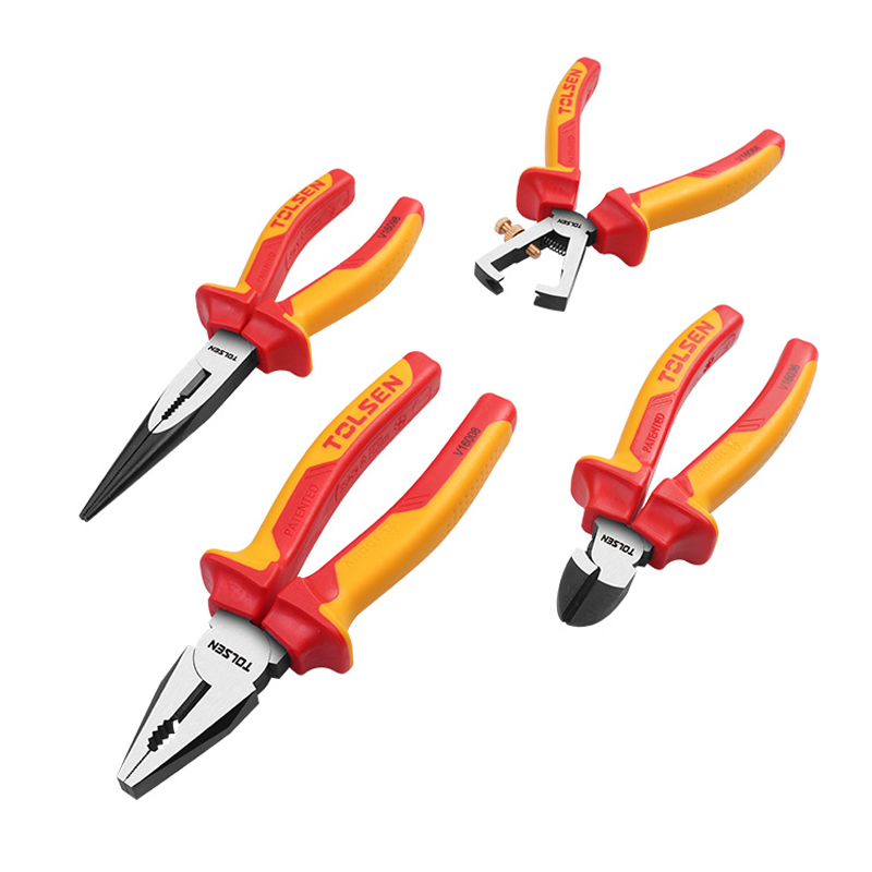 Insulated pliers from the Tolsen 15Pcs Hand Tools Set