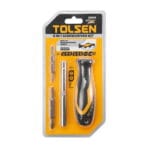 Tolsen 6 in 1 Screwdriver Set in retail blister pack featuring GRIPro ergonomic handle and CrV two-way bits