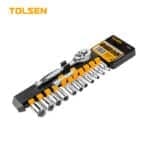 13PCS 1/4" RATCHET HANDLE WITH SOCKETS SET