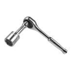 TOLSEN 3/8″ Ratchet Handle assembled with extension bar and socket for deep reach tasks.