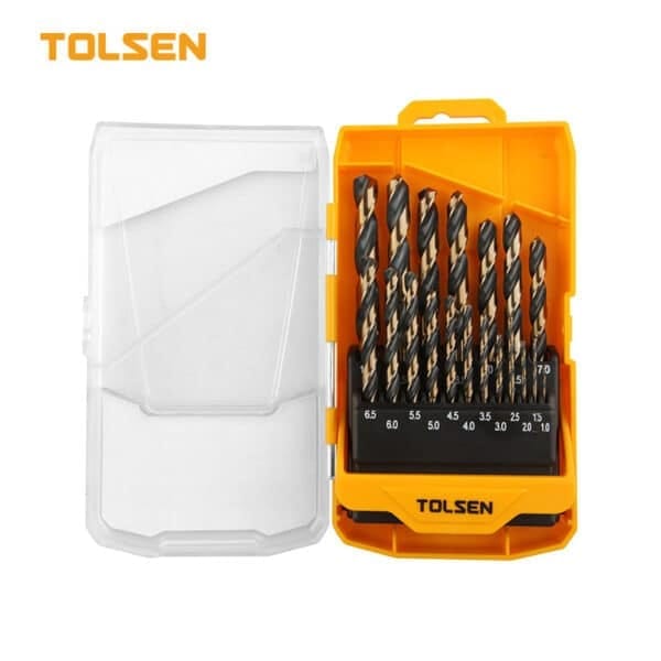 19PCS BLACK & GOLD HSS TWIST DRILL BITS SET