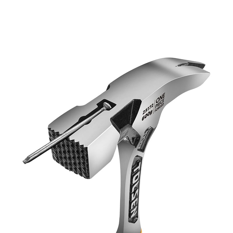 Tolsen one-piece forged roofing hammer head with magnetic nail holder