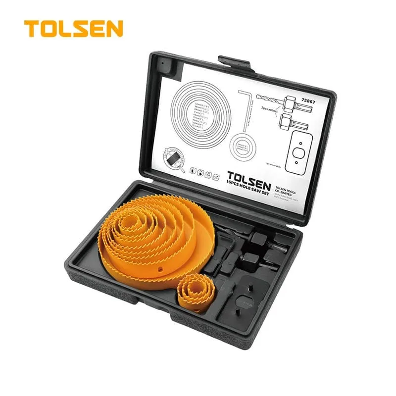 16PCS HOLE SAW SET TOLSEN TOOLS