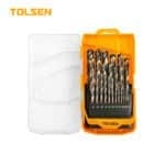 25PCS BLACK & GOLD HSS FRACTIONAL STRAIGHT SHANK JOBBER LENGTH DRILL BITS SET