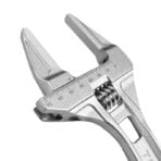 Close-up of the jaw and adjustment screw of a Tolsen aluminum adjustable wrench