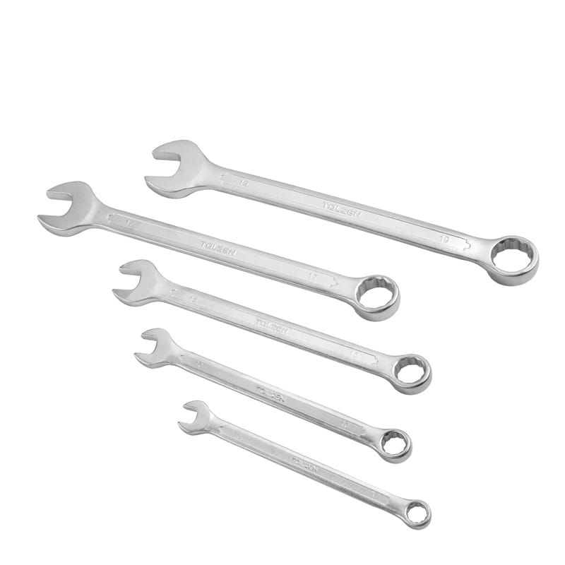 Tolsen 5pcs combination spanner set, including various metric sizes from 10mm to 19mm