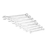 Tolsen 8-piece combination spanner set, fanned out to show each wrench and its size