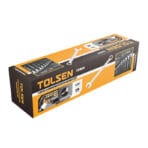 Retail packaging box for TOLSEN 14pcs combination spanner set showing metric sizes and DIN 3113 specification