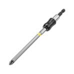 TOLSEN quick-release magnetic bit holder with a long screwdriver bit inserted, showing the locking mechanism.