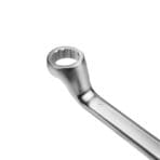 Close-up detail of the precision 12-point ring end on a TOLSEN satin finish chrome vanadium spanner