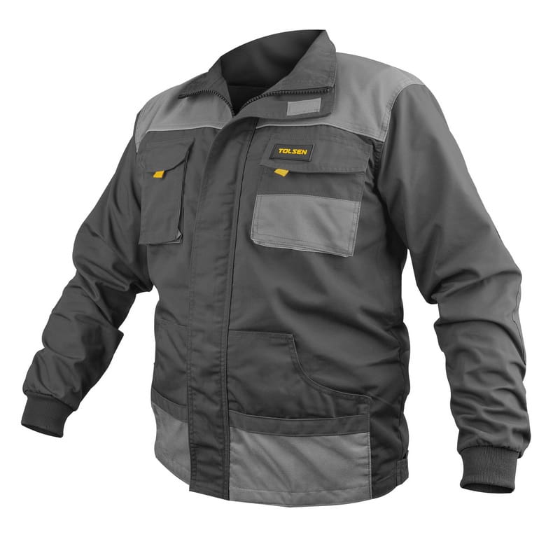 TOLSEN Working Jacket in gray and dark gray with multiple utility pockets