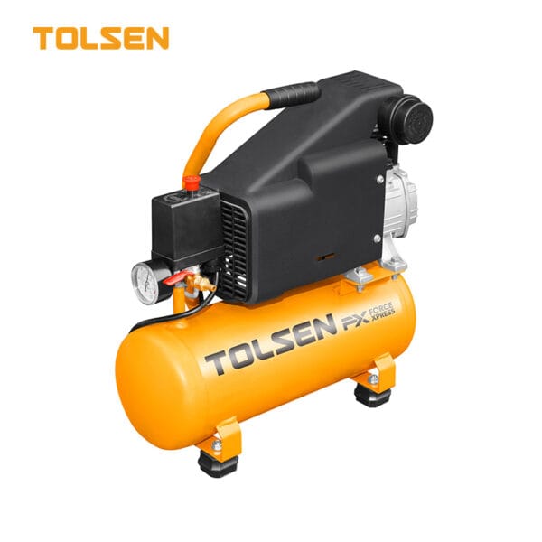 TOLSEN FX Force Xpress 1HP 8L (2.1 Gallon) Portable Electric Air Compressor with Pressure Gauge for Pneumatic Tools and Tire Inflation