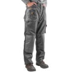 Front view of a model wearing Tolsen men's working trousers showing the relaxed fit and multi-pocket design.
