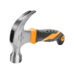 Tolsen 8oz claw hammer (model 25027) with a shock-absorbing fiberglass handle.