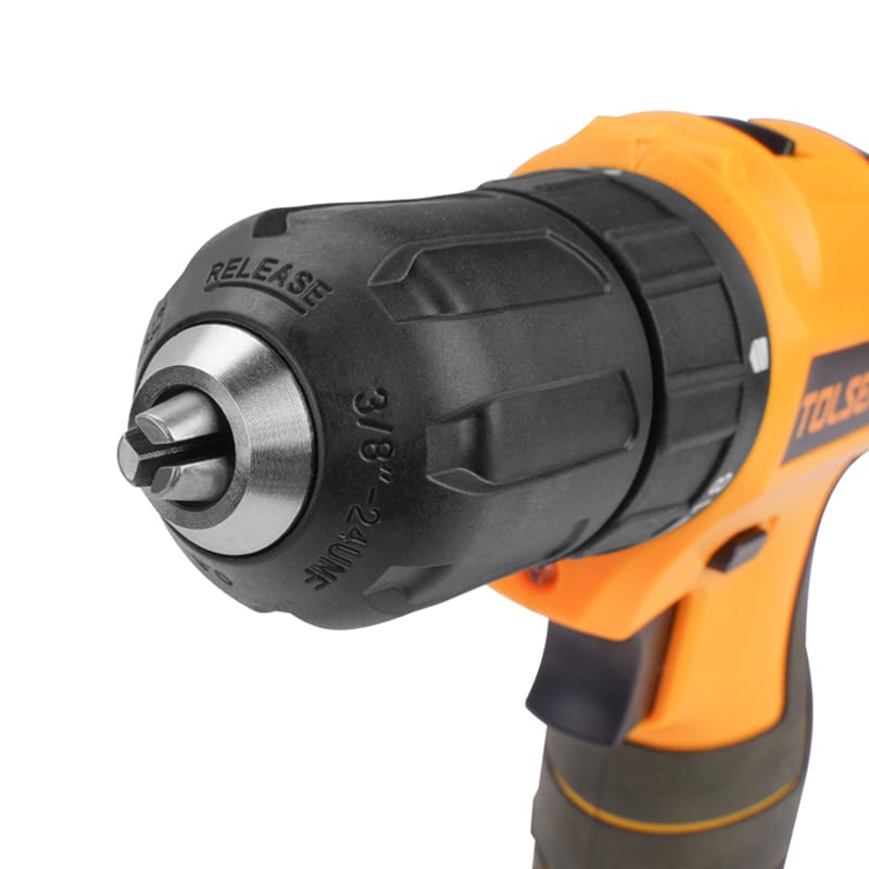 Close-up of Tolsen 12V Cordless Drill chuck