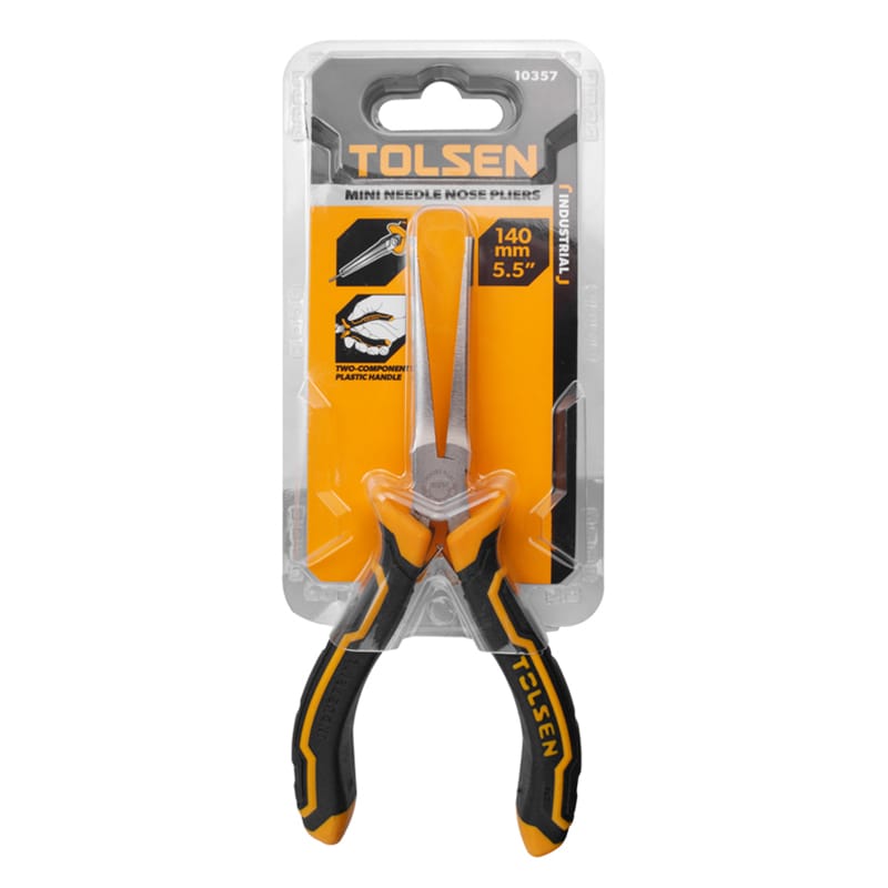 Tolsen 6 inch mini needle nose pliers in blister pack