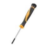 Close-up of a Tolsen precision screwdriver featuring an ergonomic handle and a 360-degree rotating cap for fast turning.
