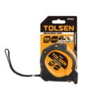 8 meter Tolsen Industrial measuring tape in its original retail packaging, clearly showing the metric specific label.