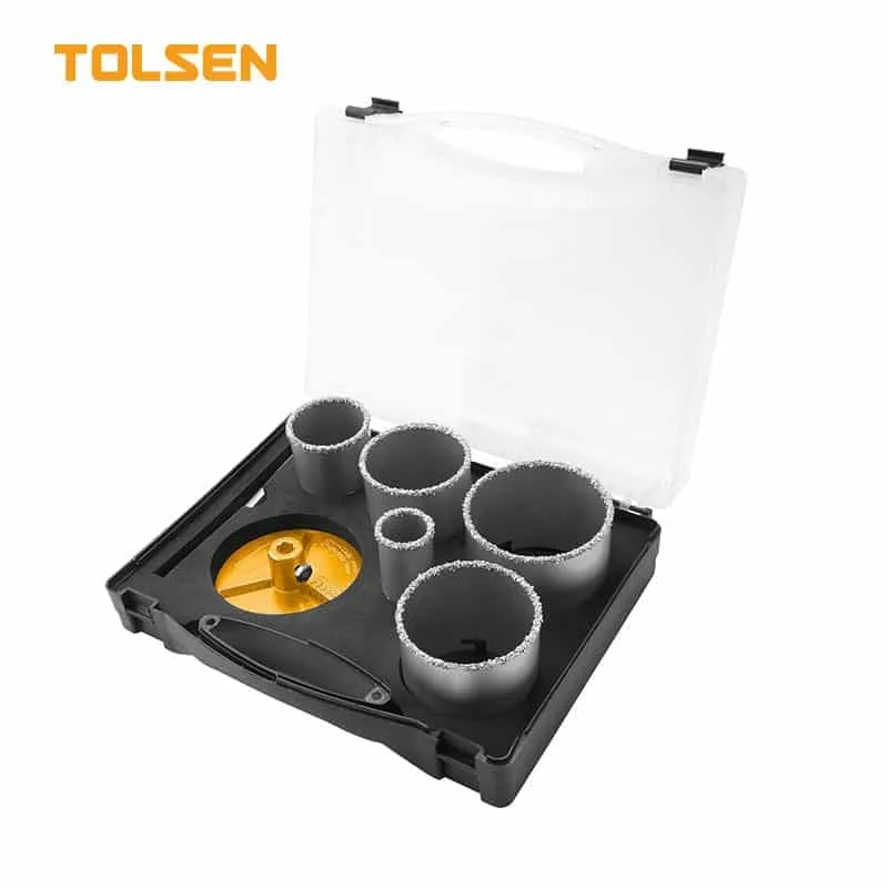 tol 7PCS CARBIDE GRITTED HOLE SAW SET - TOLSEN® Tools
