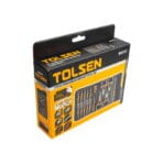 Retail packaging box for Tolsen 85317 17-piece precision repair tool set, showing contents and industrial branding.