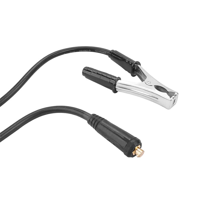 Earth ground clamp and cable assembly included with Tolsen 6.9KVA MIG welder.