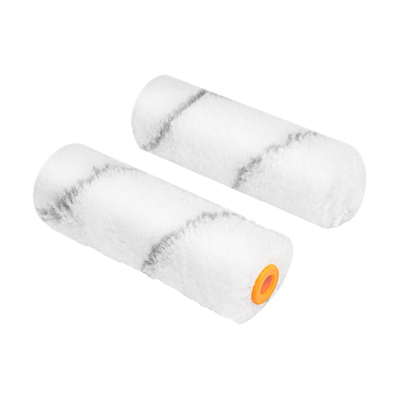 Pair of Tolsen 4-inch mini paint roller refills made from 100% polyamide for smooth paint application.