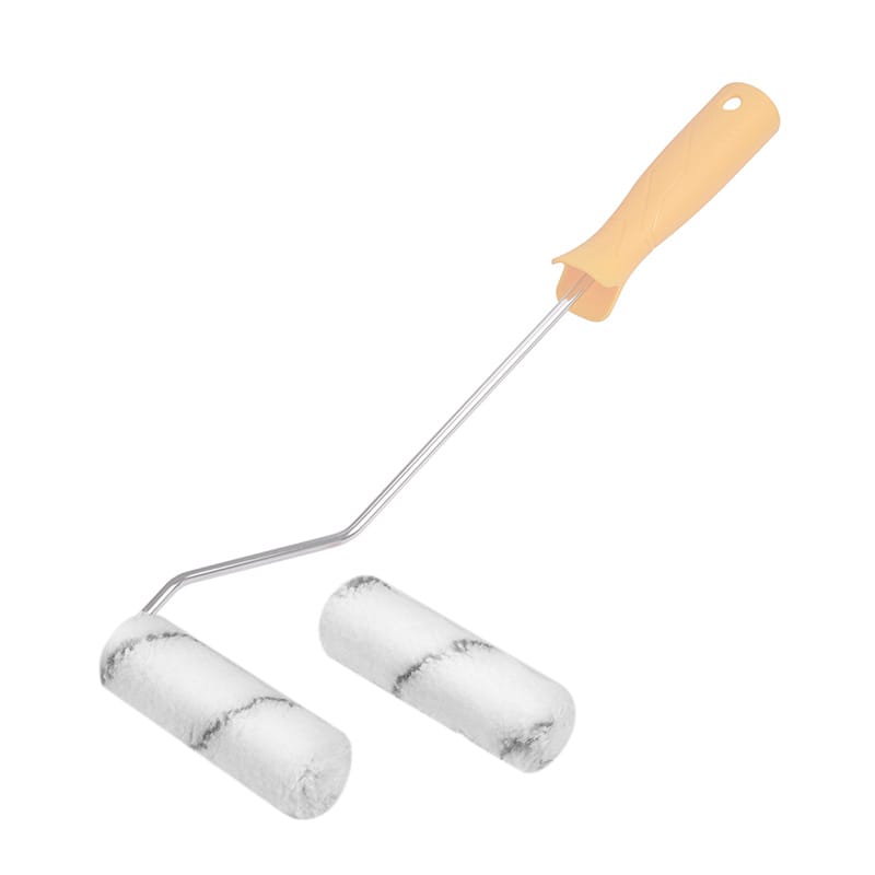 Tolsen 4-inch mini roller frame handle displayed with two polyamide roller cover refills.