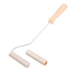 Tolsen 4-inch mini wool paint roller tool with handle and an extra replacement roller cover sleeve.