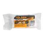 Packaging for Tolsen 40255 4-inch (100mm) polyamide roller covers, showing cool grey fiber and specifications.
