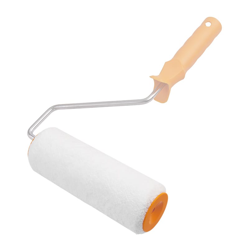 Tolsen 7-inch microfiber roller cover fitted on a standard paint roller frame with handle.