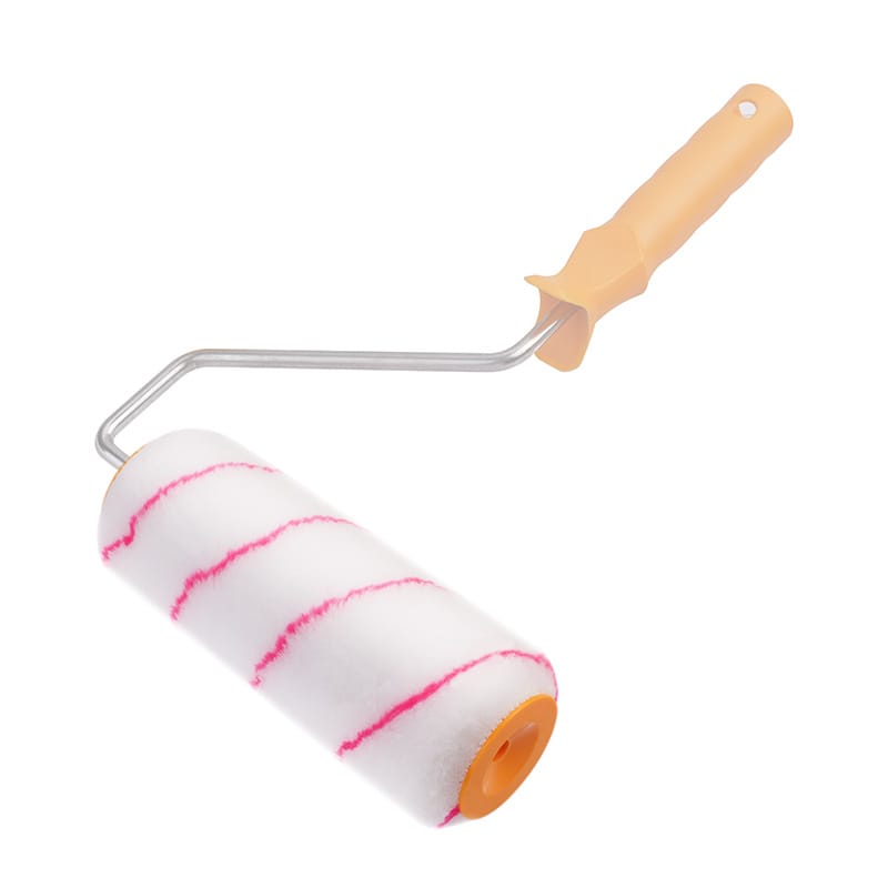 Tolsen 7-inch polyester roller cover mounted on a paint roller frame with an orange handle.