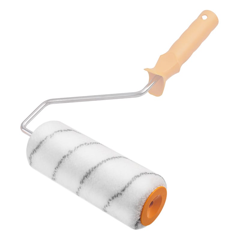 Tolsen 180mm polyamide roller cover assembled on a standard paint roller handle frame.