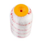Top-down view of Tolsen paint roller showing the orange core and thick 20mm polyamide nap for high paint absorption.
