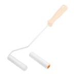 Tolsen 4-inch short-pile microfiber roller with 5mm nap on a long handle for precise finishing work.