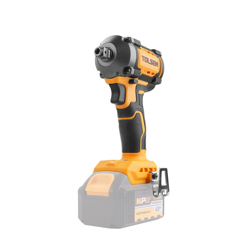 Tolsen 20V Li-ion brushless cordless impact wrench, right side view