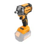Tolsen 20V brushless cordless impact wrench, three-quarter front view angle