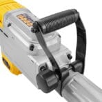 Close-up of TOLSEN 1600w heavy-duty demolition hammer showing ergonomic grip