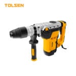 Tolsen 11A Industrial Rotary Hammer featuring a silver metal gear housing, anti-vibration handle, and SDS-Plus chuck system.