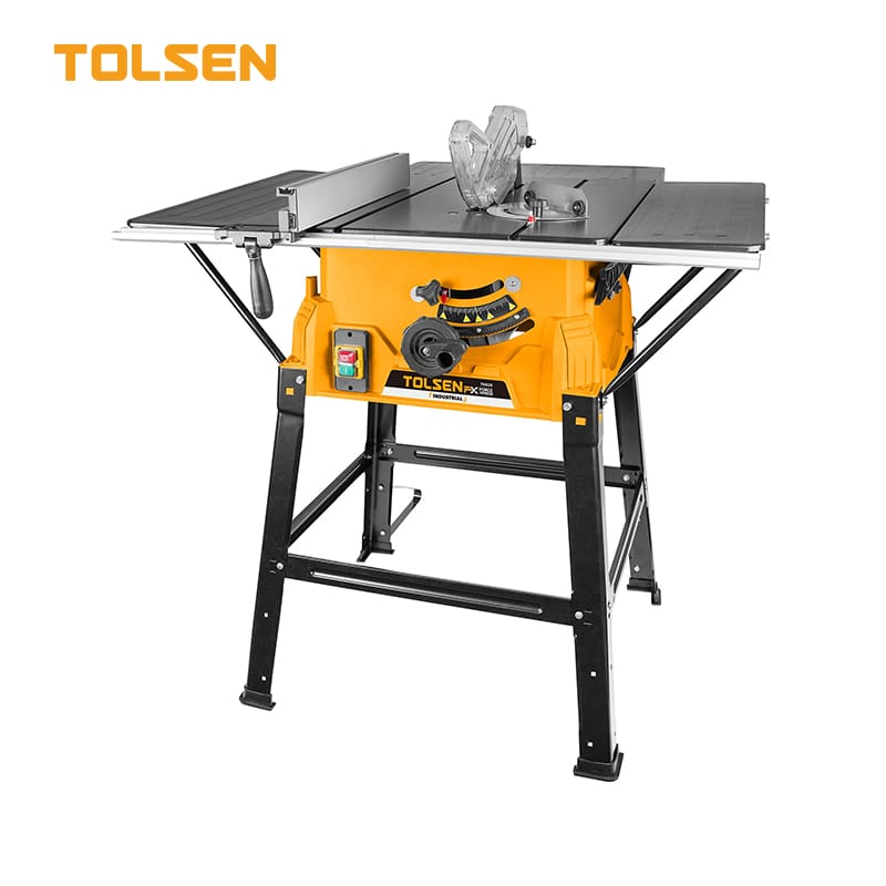Tolsen 79820 12.5A electric table saw with extension wings and metal stand